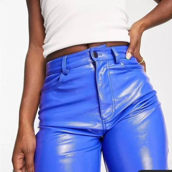 NWT Faux Leather Straight Leg Pants from ASOS - Picture 5 of 5